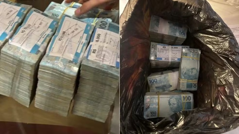 Dinheiro apreendido pela PF durante a opera&ccedil;&atilde;o/Foto: Divulga&ccedil;&atilde;o Pol&iacute;cia Federal